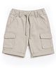 nuberry Cotton Woven Solid Cargo Shorts - Grey