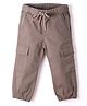 nuberry Cotton Woven Solid Cargo Jogger - Brown