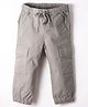nuberry Cotton Woven Solid Cargo Joggers - Grey