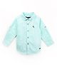 nuberry Oxford Woven Full Sleeves Solid Shirt - Mint Green