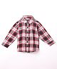 nuberry Cotton Woven Full Sleeves Checked Shirt - Red