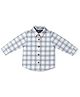 nuberry Cotton Woven Full Sleeves Checked Shirt - Blue