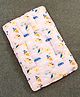 Babyhug 100% Cotton Fix Pillow Mat With Transport Print - Peach| Soft & Comfortable| Light Weight & Travel Friendly| Foldable| New Born Gifting Option| Boys & Girls| Use on Floor Cribs Cots or Cradle