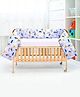 Babyhug 100% Cotton Cot Bumper Transport Print - Blue| Soft Protective Padding| Breathable & Comfortable| Washable| Easy to Assemble| Compact Folding for Storage| Prevents Bumping into Crib Sides