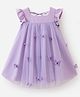 Mark & Mia Sleeveless Party Dress With Butterfly Applique - Purple