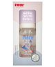 Farlin AB-31001(P) Standard Neck Glass Feeding Bottle 120ml, 3M+, BPA-Free, Anti-Colic Silicone Nipple, Heat-Resistant, Baby Bottle for Newborns, Ergonomic Design,  Easy to Clean