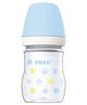 Farlin AB-42021 PP Wide Neck Feeding Bottle 150mL BPA-Free, Anti-Colic Soft Silicone Teat Easy to Clean Durable Shatter-Resistant Plastic Leak-Proof Cap Travel Friendly  150 ml - Blue