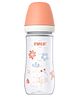 Farlin AB-42022 PP Anti-Colic Wide Neck Baby Feeding Bottle BPA-Free Polypropylene with Advanced Vent System and Soft Silicone Nipple Easy to Clean Built for Comfort 270 ml - Light Peach