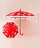 Babyhug Free Size Caterpillar & Floral Printed Umbrella - Red
