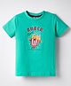 Zero Sinker Knit Half Sleeves T-Shirt with Popcorn Graphic - Mint