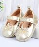 Cute Walk by Babyhug Booties With Bow Applique - Golden