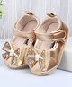 Cute Walk by Babyhug Booties With Bow Applique - Golden