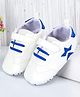 Cute Walk by Babyhug Velcro Closure Booties with Star Applique - Blue & White