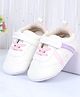 Cute Walk by Babyhug Velcro Closure Printed Booties - Pink & White