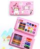 Bear Printed Color Set for Drawing & Painting Portable Art Box Best Return Gift 42 Pieces - Pink