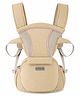 Babyhug SnugMate 5-in-1 Hip Seat Baby Carrier - Khaki| Premium Build| AirFlow Mesh Fabric| Foldable Head Cover| Padded Adjustable Straps| 5 Carry Positions| 15 kg Capacity| Optimum Weight Distribution
