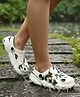Pine Kids Back Strap Closure Abstract Printed Clogs - White & Green ( Print May Vary )