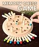 Fiddlerz Wooden Memory Chess Game with Color Matching Pegs and Dice Educational Board Game for Kids Family Fun Brain Training Games for Kids Age Years 8+
