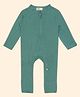A Toddler Thing Modal Knit Full Sleeves Solid Romper - Minty Snug Green