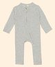 A Toddler Thing Modal Knit Full Sleeves Solid Romper - Milky Drop White