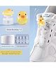 Neska Moda Cotton Bird Applique Detailed Shoe Buckles With Laces & Tail Clips - White