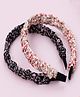 Yellow Bee Set Of 2 Floral Designed Hair Band - Multi Colour