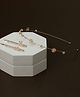 Yellow Bee Floral Applique Detailed Pearls & Stones Embellished Hair Accessory Set - Gold