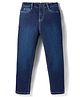 Kookie Kids Denim Woven Full Length Solid Color Jeans - Navy Blue