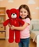 Besties Teddy Bear Soft Toy With Bow  Red - Height 60 cm