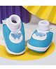 Neska Moda Butterfly Patch Detailed Slip On Booties - Blue