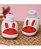Neska Moda Bunny Designed Slip On Booties - White & Red