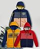 3PIN Knit Pack Of 3 Full Sleeves Typography Printed Light Winter Hooded Sweatjackets - Multi Colour