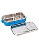 SignoraWare Slim Stainless Steel Lunch Box | Compact & Stackable Design | Clip Lock Lid | Leak Proof | Useful for school, Picnics & outdoor | Best for packing fruits & Sandwiches ( 1 Ltr | Blue )