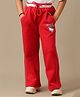 Kidsville Knit Hello Kitty Featuring Character Printed Track Pants - Red