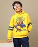 Kidsville Knit Marvel Featuring Full Sleeves Speactacular Spiderman Printed Hoodie - Yellow
