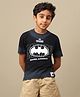 Kidsville Cotton Knit DC Comics Featuring Half Sleeves Batman Printed Tee - Black