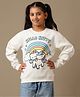 Kidsville Knit Hello Kitty Featuring Full Sleeves Character Printed Light Winter Sweatshirt - Off White