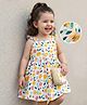 Mark & Mia Sleeveless Frock With Floral Print & Sling Bag - Yellow
