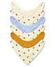 Nintara Baby Bandana Bibs - 100% Organic Premium Muslin Cotton, Absorbent, Soft, Adjustable Snap Buttons, Reversible, 7-Layers for Drooling, Teething, Feeding, Gifts for Babies Ages 0-3, Pack of 6