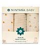 Nintara Baby Burp Cloths - 100% Organic Premium Muslin Cotton, Extra-Large 22