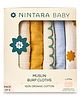 Nintara Baby Burp Cloths - 100% Organic Premium Muslin Cotton, Extra-Large 22