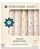 Nintara Baby Burp Cloths - 100% Organic Premium Muslin Cotton, Extra-Large 22