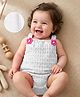 Mark & Mia Sleeveless Onesie with Floral Applique - White