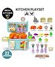 NHR Mini Kitchen Play Set for Kids | Pretend Play Toy Cooking Set with Utensils, Food Accessories & Storage | Educational Role Play Kitchen Toy for Boys & Girls 3+ Years