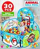 Fiddlerz Animal Ball Pool Play Tent for Kids Large Foldable Pop-Up Indoor Outdoor Ball Pit Fun Activity Playhouse for Boys and Girls (30 Balls Included)