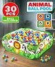 Fiddlerz Zoo Ball Pool Play Tent for Kids Large Foldable Pop-Up Indoor Outdoor Ball Pit Fun Activity Playhouse for Boys and Girls (30 Balls Included)