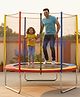 Hop N Play Heavy Duty 6ft Fitness Trampoline with Safety Net  Supports Up to 150kg, Indoor & Outdoor Use, Rainbow Color, Ideal for Kids & Adults