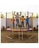 Hop N Play Heavy Duty 8ft Fitness Trampoline with Safety Net  Supports Up to 150kg, Indoor & Outdoor Use, Rainbow Color, Ideal for Kids & Adults