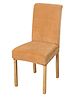 FunBlast Universal Velvet Chair Cover  Pack of 1 (Light brown)
