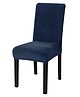 FunBlast Universal Velvet Chair Cover  Pack of 1 (Navy Blue)